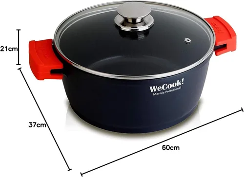 Miniatura 11 de WECOOK! Ecostone - Cacerola de alta inducción con tapa de cristal, 6.3 in, antiadherente, XTRA DUPON, ecológica, libre de ácido perfluorooctanoico