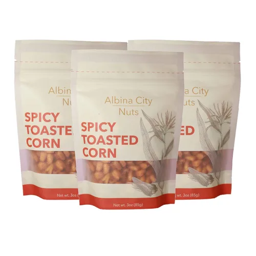 Miniatura 12 de Albina City Nuts Maíz tostado picante, extremadamente picante y sabroso, con un suave crujido hecho de ingredientes no transgénicos libres