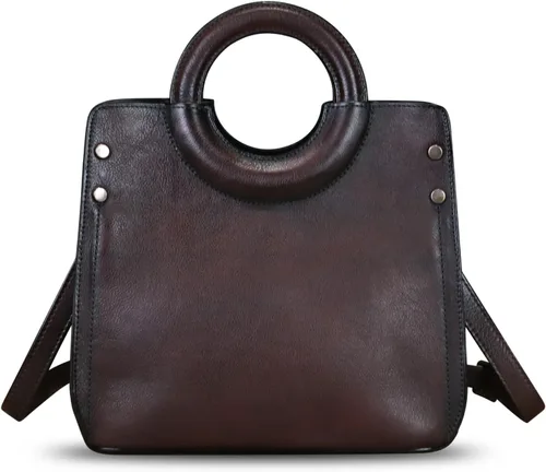 Miniatura 2 de Bolsos de cuero genuino para mujer, bolso de mensajero de moda vintage de cuero real, bolso de hombro, bolso cruzado