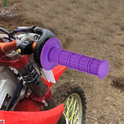 Miniatura 5 de HIAORS Agarraderas universales de goma suave de 0.866 in 7/8 pulgadas, compatibles con CRF50, XR50, KLX250, SSR125, Pit Bike CRF150F, CRF230F