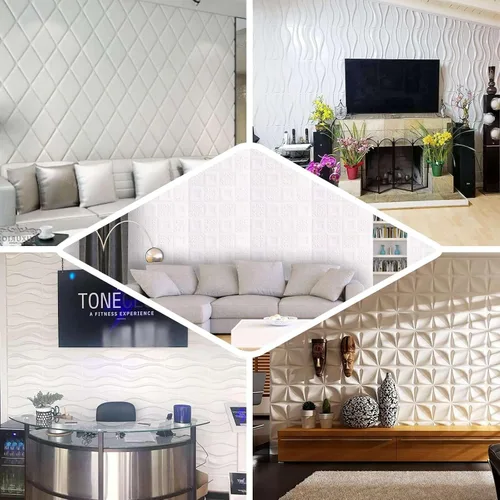 Miniatura 5 de Efavormart - Paquete de 10 paneles de pared de 52 pies cuadrados con diseño francés 3D, papel tapiz de espuma para despegar y pegar para dormitorio