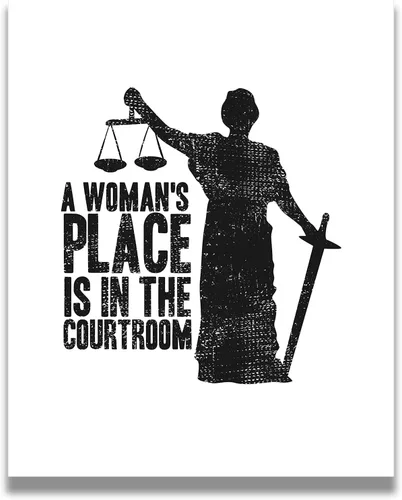 Govivo Ruth Bader Ginsburg Wall Art - 16x20 Ready to Hang Canvas - RBG Inspirational Room Decor - Positive Quote for Attorney - Law School Student,