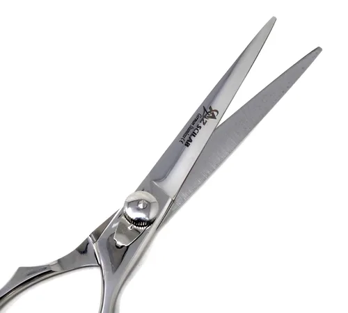 Miniatura 4 de Tijeras profesionales para adelgazar, texturizar, cortar, anillos de agarre cómodos con inserciones de tensión ajustable y dedos - Acero inoxidable