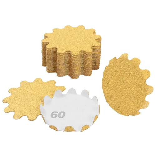 Miniatura 15 de Keystone Flex Edge Gold - Discos de lijado de gancho y bucle de 1 pulgada, papel de arena ondulado para lijadoras de cuencos y accesorios de lijado