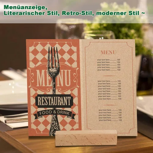 Miniatura 5 de 16 soportes de madera para tarjetas de lugar, soporte para tarjetas de fotos de madera para bodas, banquetes y fiestas, soporte de números de mesa