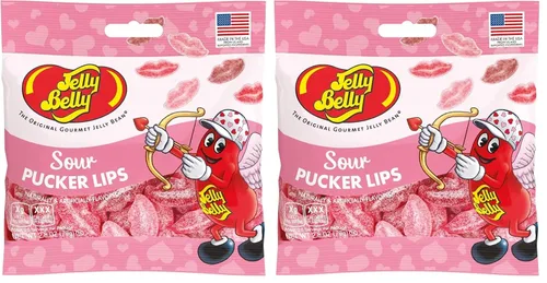 Miniatura 5 de Jelly Belly Valentine Sour Pucker Lips 2.8 oz Grab & Go Bolsa
