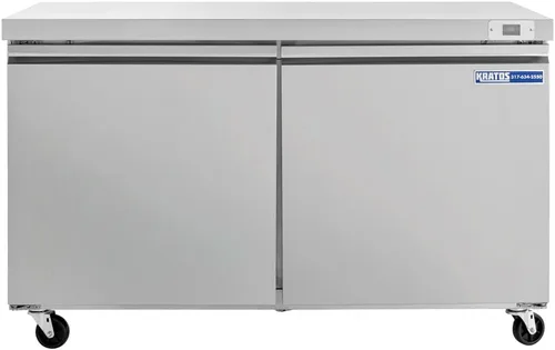 Miniatura 2 de Kratos Congelador comercial bajo encimera, 61" W, 2 puertas, acero inoxidable (69K-753)