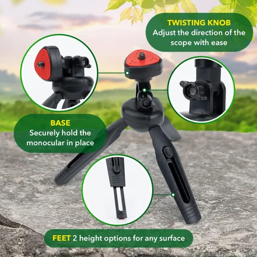 Miniatura 5 de Starscope Paquete de telescopio monocular para teléfono inteligente Pro – Monoculares de 10 x 42 pulgadas para adultos de alta potencia