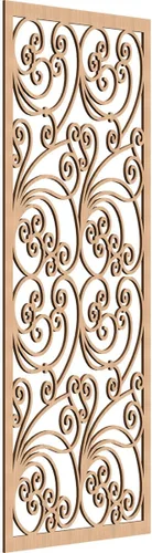 Miniatura 71 de 9 3/8"W x 24 3/8"H x 1/4"T Marilla Decorativos Paneles de Pared de Madera Calado, Abedul