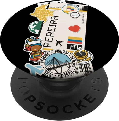 Etiquetas de aeropuertos y aerolíneas - Tarjeta de embarque de Pereira PopSockets Standard PopGrip