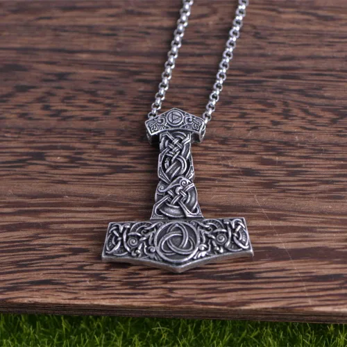 Miniatura 4 de LANGHONG Collar vikingo nórdico para hombre, brújula vegvisir, collar original de talismán, 1 ud