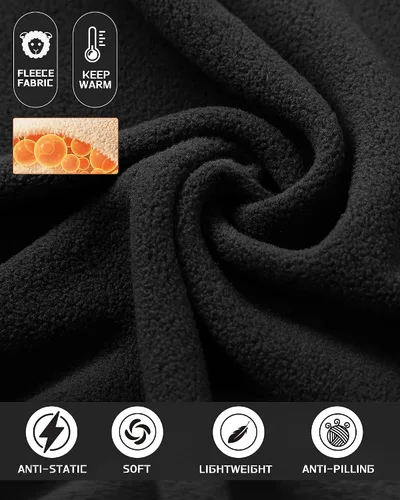 Miniatura 3 de 33,000ft - Chaqueta de forro polar con cremallera completa para hombre, ligera, cálida y suave, chaquetas de manga larga con bolsillos