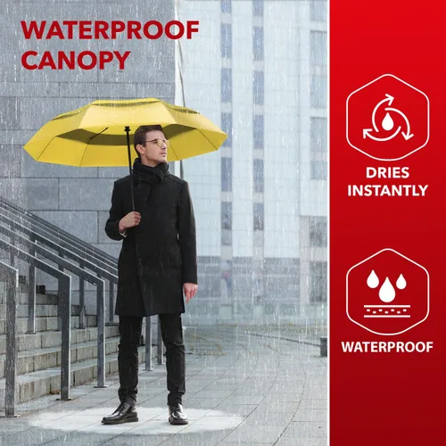 Miniatura 90 de REPEL Windproof Travel Umbrella - Compact & Withstands Winds up to 85MPH , Strongest Premium Auto Folding Umbrella for Rain and Sun - Durable, Light
