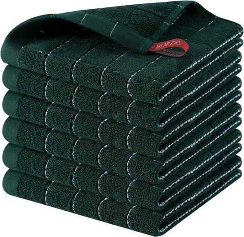 Miniatura 36 de Homaxy Paños de cocina 100% algodón de felpa, toallas de cocina ultra suaves y absorbentes para la cocina, adecuadas para secar y lavar platos