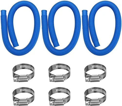 Manguera de repuesto para bomba de piscina, manguera de piscina de 1.25 x 41 pulgadas, compatible con bomba de filtro In tex 607, 637, paquete de 3