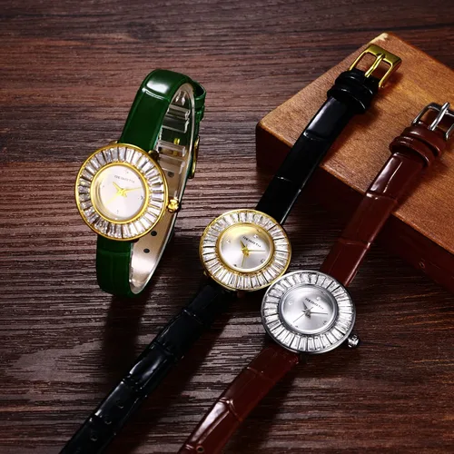 Miniatura 6 de Avaner Reloj de cara pequeña para mujer, reloj de cuero ultra delgado, reloj de pulsera de cuarzo analógico, reloj de vestir elegante para mujer