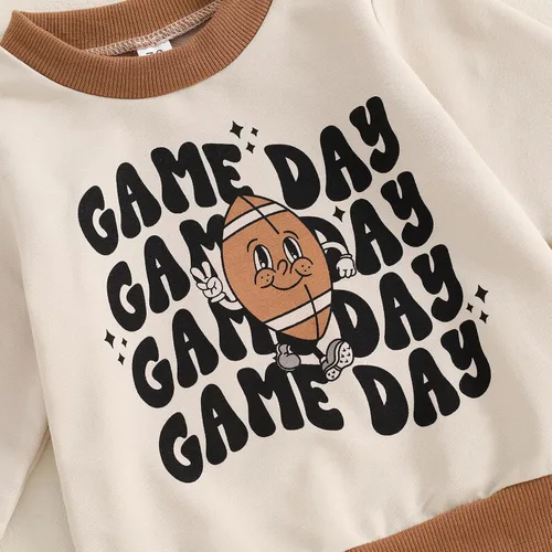 Miniatura 140 de BemeyourBBs Conjunto divertido de sudadera y pantalones de manga larga con letras divertidas para bebé niño y niño