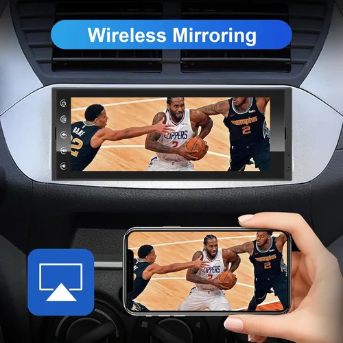 Miniatura 8 de Estéreo de coche de doble DIN de 10 pulgadas inalámbrico CarPlay inalámbrico Android Auto, pantalla táctil QLED Android Radio reproductor multimedia