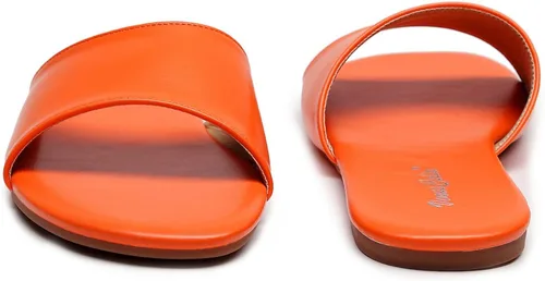 Miniatura 4 de VenusCelia Sandalias planas anchas lisas para mujer