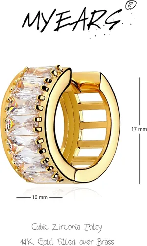 Miniatura 5 de MYEARS Women Huggie Earrings Gold Hoop 14K Gold Filled Small Simple Handmade Hypoallergenic Everyday Jewelry