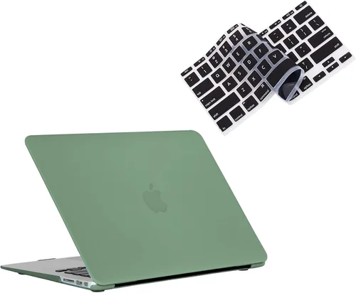 Miniatura 17 de Funda rígida con superficie suave Ruban 2 en 1 y cubierta para teclado para Macbook Air de 13.3 pulgadas Modelos: A1369 / A1466, Negro