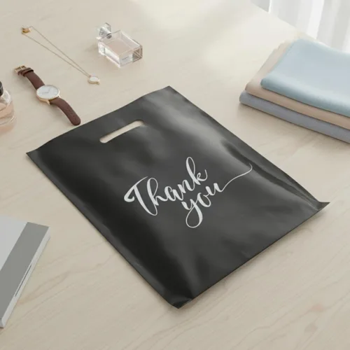 Miniatura 15 de Rainbows & Lilies 100 Bolsas de Plástico de Agradecimiento con Asas - 12"An x 15"Al Bolsas de Compras Gruesas Reutilizables al Por Mayor para Negro