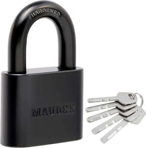 Miniatura 10 de Maudex® PBE40 - Candado resistente a la intemperie, protección confiable con 5 llaves, revestimiento protector, acero duradero