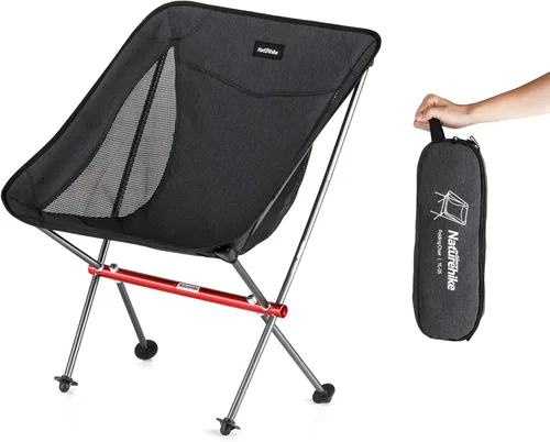 Miniatura 7 de Naturehike Silla de camping, plegable con bolsa de almacenamiento, silla portátil al aire libre para adultos, ligera, soporta 330 libras, silla