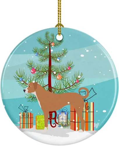 Miniatura 28 de Caroline's Treasures American Toy Fox Terrier - Adorno de cerámica de Navidad para colgar en el árbol de Navidad, decoración para el hogar, Navidad