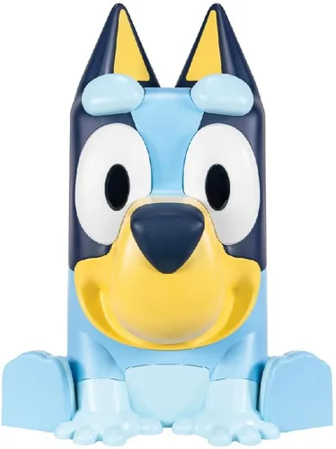 Uncanny Brands Bluey - Máquina eléctrica para hacer palomitas de maíz, sin aceite, con 12 bolsas de papel, con licencia oficial