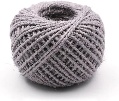 Miniatura 42 de Cuerda de yute verde de 54 yardas/rollo de 0.079 pulgadas, cuerda de cáñamo, cuerda gruesa fuerte, envoltura de cuerda gruesa, boda, manualidades