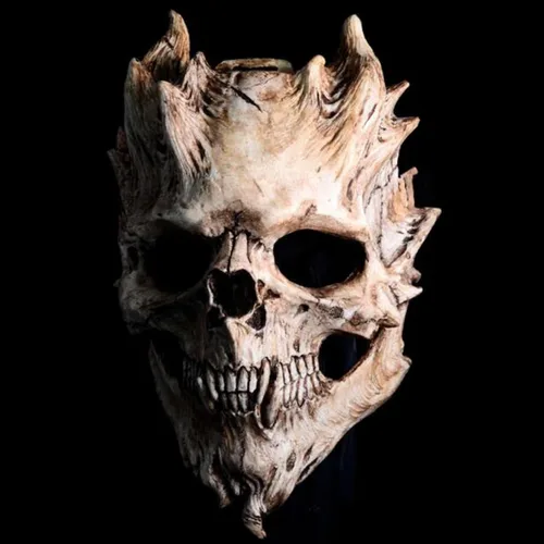 Miniatura 2 de ROTORS Máscara de miedo de Halloween, máscara de diablo fantasma terrorífico, fiesta de baile, máscara bioquímica de zombi alienígena para Halloween