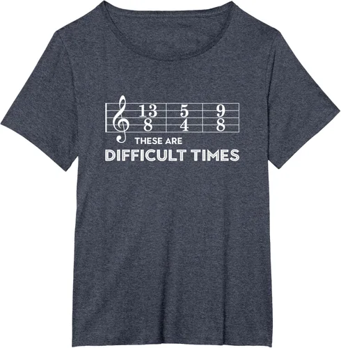Miniatura 53 de Musician - Camiseta con texto en inglés "These are Difficult Times", talla S