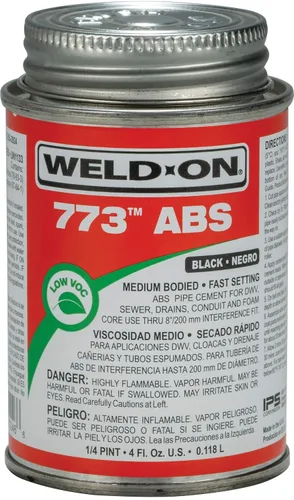Miniatura 5 de Weld-On 10246 773 - Cemento solvente ABS de cuerpo medio de alta resistencia, ajuste rápido y bajo contenido de compuestos orgánicos volátiles