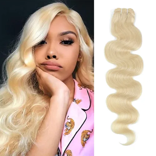 Miniatura 50 de DMKEEP Extensiones de cabello humano ondulado con cierre, 12, 14, 16+10 pulgadas, 100% cabello virgen brasileño sin procesar, 3 paquetes con cierre