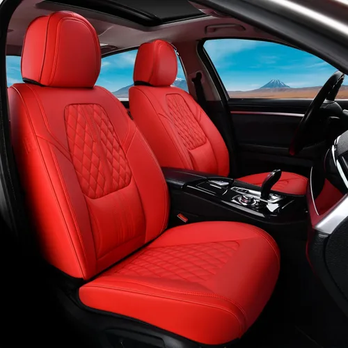 Miniatura 19 de Coverado Juego completo de fundas de asiento de automóvil, fundas de asiento negras para asientos delanteros y traseros de automóvil, protector