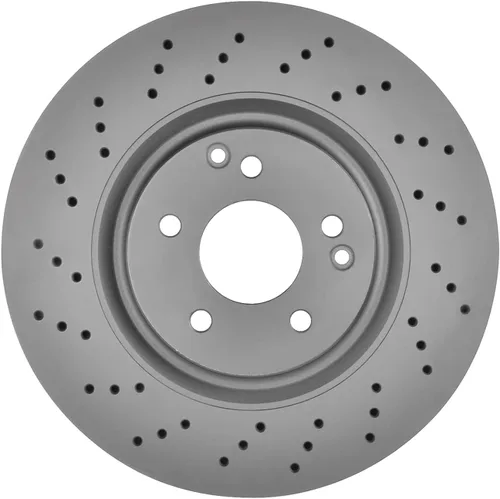 Goodyear Frenos 213182GY | Rotor de freno delantero con revestimiento antiox premium para Mercedes-Benz C230 07-03, C320 05-03, CLK350 09-06, SLK300