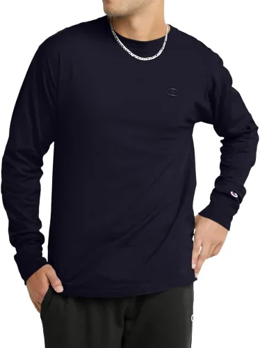 Champion Camiseta de manga larga para hombre, camiseta clásica para hombre (regular o grande y alto)