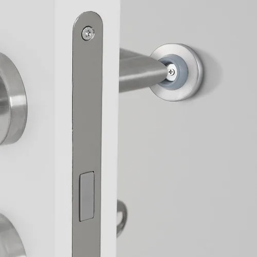 Miniatura 4 de Hotop Tope de pared para puerta, protector de acero inoxidable con parachoques de goma para montaje en pared, topes de descarga, silencioso