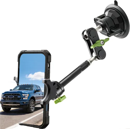 Miniatura 10 de Soporte de teléfono resistente para camión, soporte de teléfono para parabrisas de automóvil, soporte de teléfono Mteal ultraduradero para F- 150