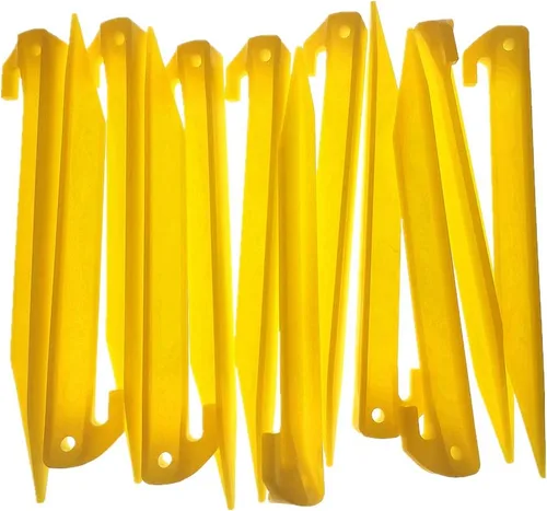 Miniatura 2 de Estacas de plástico de 9 pulgadas para tienda, 24 piezas resistentes y más grandes y duraderas, gancho para campamentos al aire libre y jardín, 24