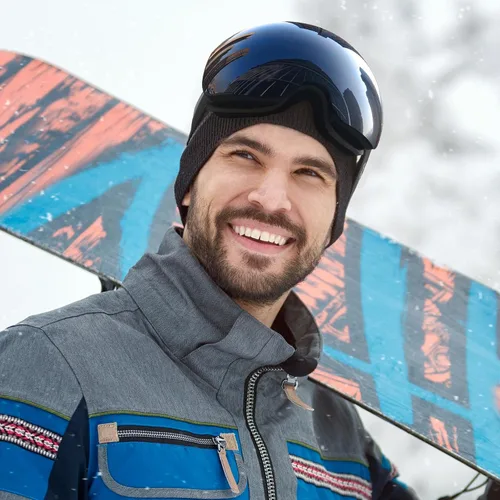 Miniatura 6 de Supertrip Gafas de esquí para adultos, lentes intercambiables antivaho para nieve, snowboard para hombres, mujeres y jóvenes