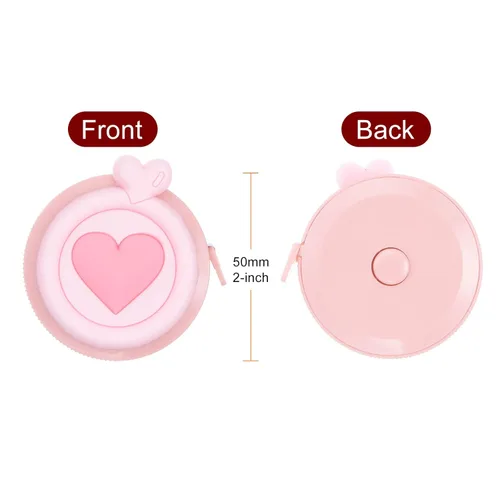 Miniatura 2 de HARFINGTON Cinta métrica suave de 60 pulgadas, 4.9 ft, retráctil, mini cinta métrica de dibujos animados, bonita regla para coser manualidades