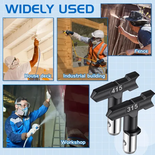 Miniatura 7 de Zhengmy 12 puntas de rociador de pintura sin aire, puntas de pulverización reversibles, boquillas de pintura para pistola sin aire para pistola