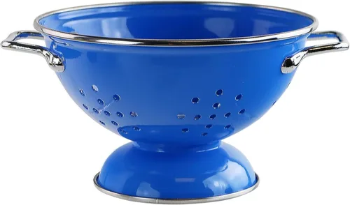 Miniatura 13 de Reston Lloyd Calypso Basics - Colador esmaltado con recubrimiento en polvo con base sólida, cesta coladora con asas, para pasta, bayas, verduras