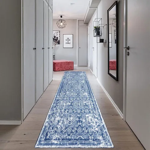 Miniatura 62 de Vaukki - Alfombra de pasillo, suave y peluda, alfombra antideslizante lavable, para lavandería, cocina, granja, baño, entrada y dormitorio