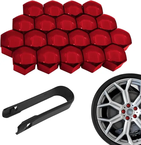 Miniatura 9 de 20 fundas para tuercas de rueda de automóvil, cubierta decorativa de pernos de rueda de 0.67 pulgadas con herramienta de extracción, tapas