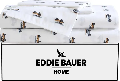Miniatura 76 de Eddie Bauer - Juego de ropa de cama de percal de algodón, decoración fresca y elegante para el hogar, sábanas de tamaño King