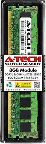 A-Tech 8GB RAM for Supermicro Super H8DCT-F, H8SCM-F, H8SGL-F, X8DT6-F, X8DTE-F, X8DTL-6, X8OBN-F, X9DBi-F, X9DBU-3F | DDR3 1600MHz PC3L-12800 ECC