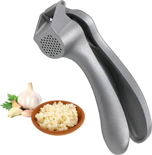 Miniatura 7 de Prensa de ajo, picadora de ajo, mango ergonómico fácil de apretar, a prueba de óxido, sin necesidad de pelar, prensa profesional de jengibre